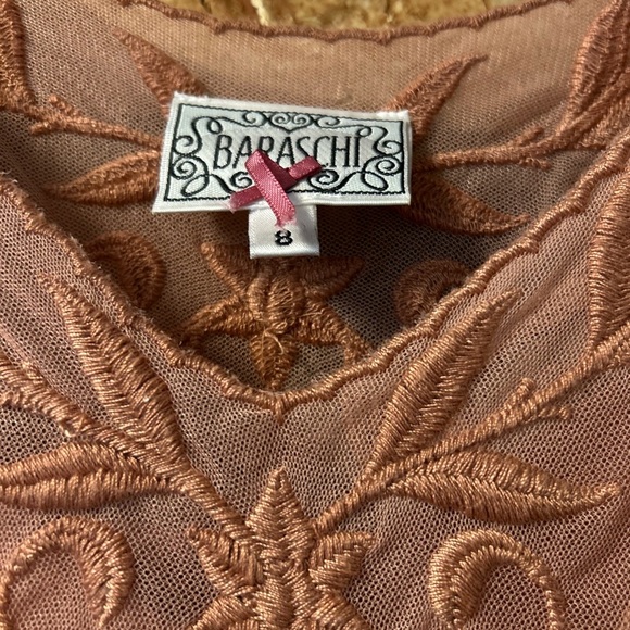 Anthropologie Yoana Baraschi Blush Embroidered Lace Dress 8 - Picture 5 of 9